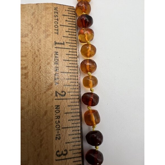 Vintage Baltic Graduating Amber Necklace Round Hand Knotted Beads - Picture 10 of 12
